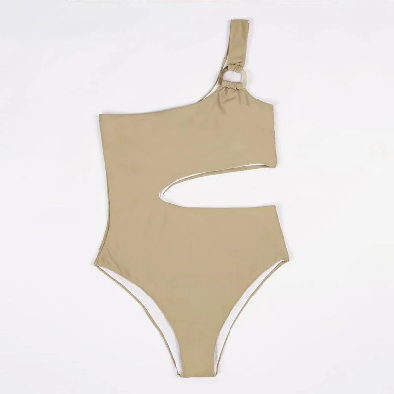 Bañador con hombro descubierto y recorte en talle - Image 3