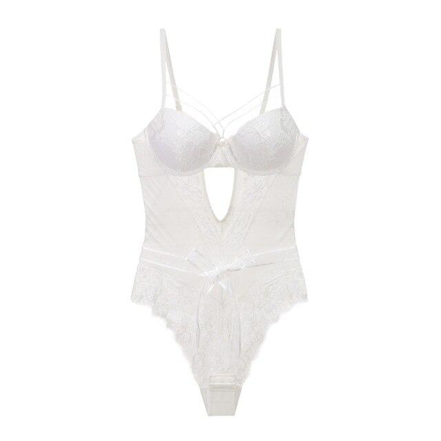 Body de malla con ribete de encaje y detalle de tiras - Image 7