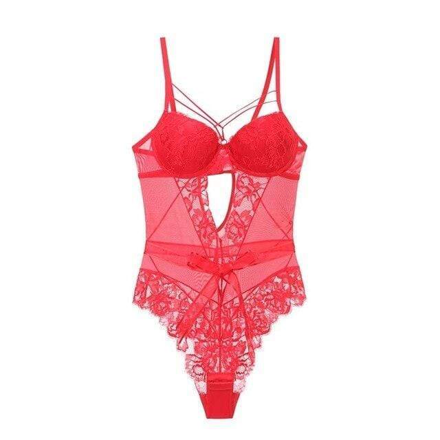 Body de malla con ribete de encaje y detalle de tiras - Image 8