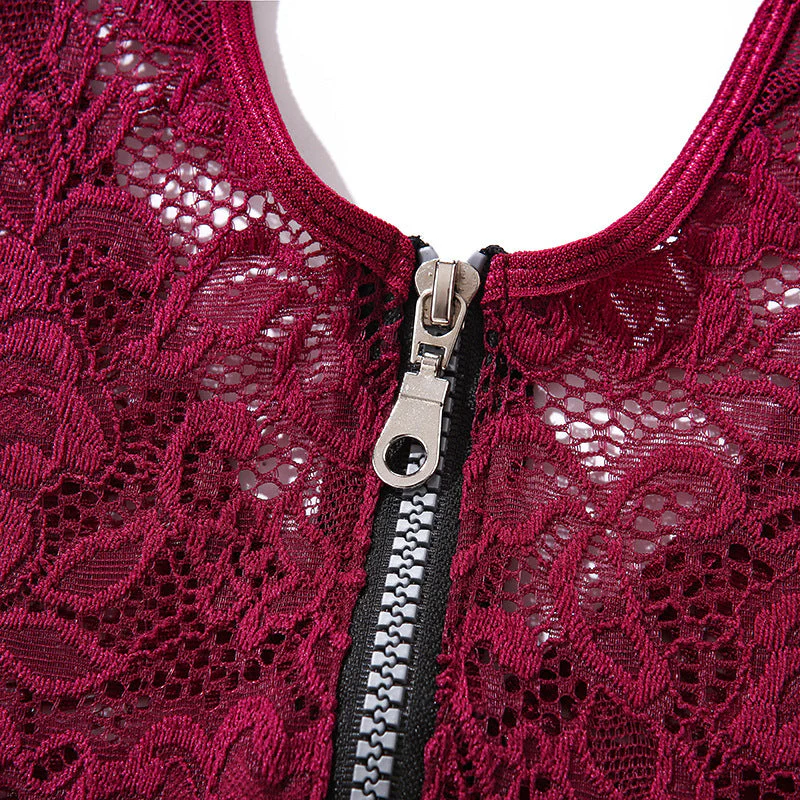 Body morado con cremallera - Image 7