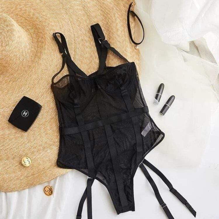 Body negro con elásticos - Image 4