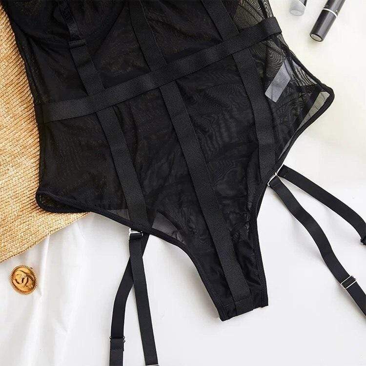 Body negro con elásticos - Image 5