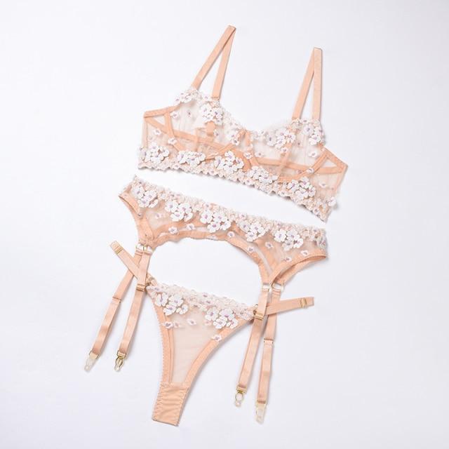 Conjunto de lencería de malla Fleur - Image 5