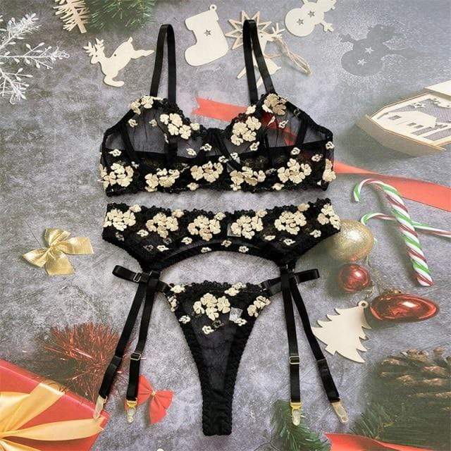 Conjunto de lencería de malla Fleur - Image 8