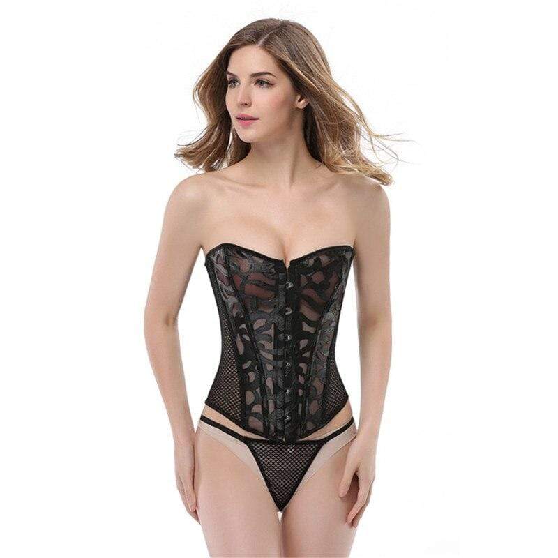 Corsé con ribete de rejilla - Image 6