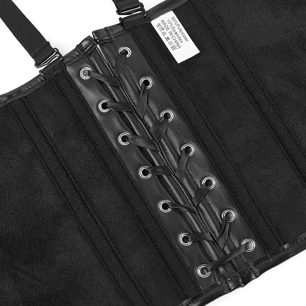 Corsé de cuero sintético con escote abierto - Image 6