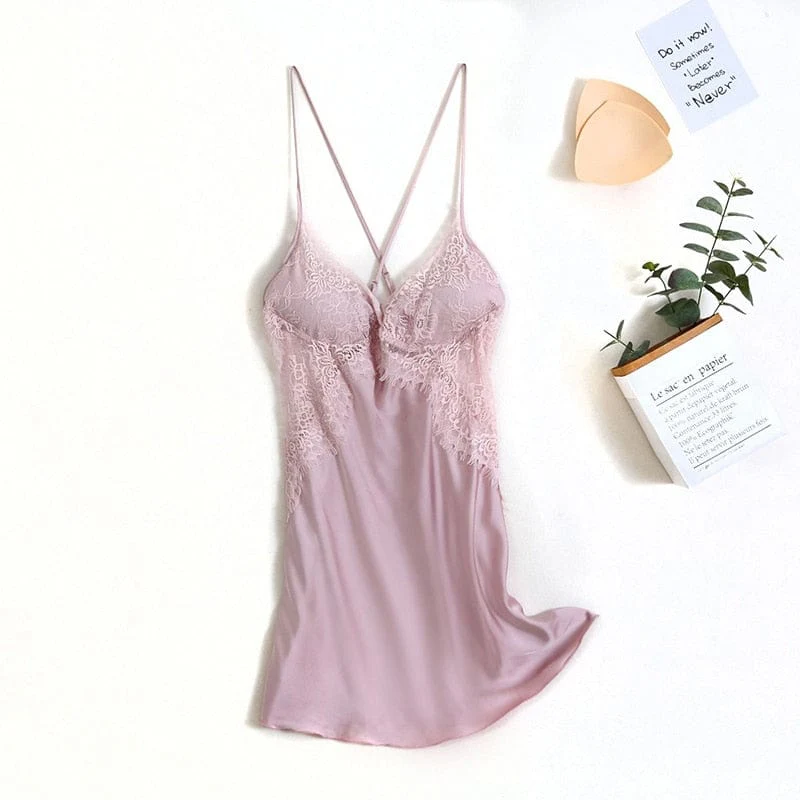 Enagua de satén con encaje - Image 7