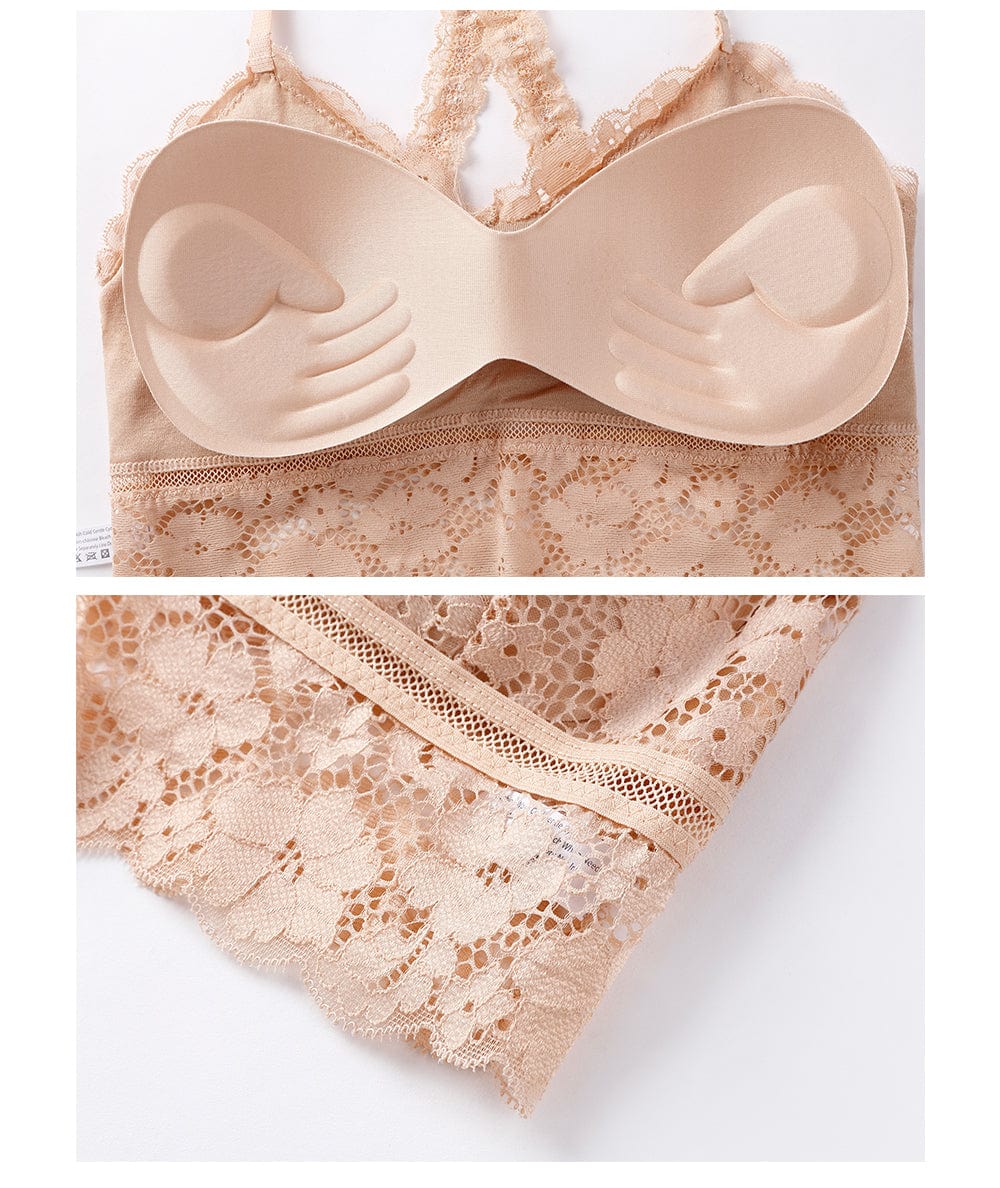 Sujetador push-up de encaje con detalles en espalda - Image 3
