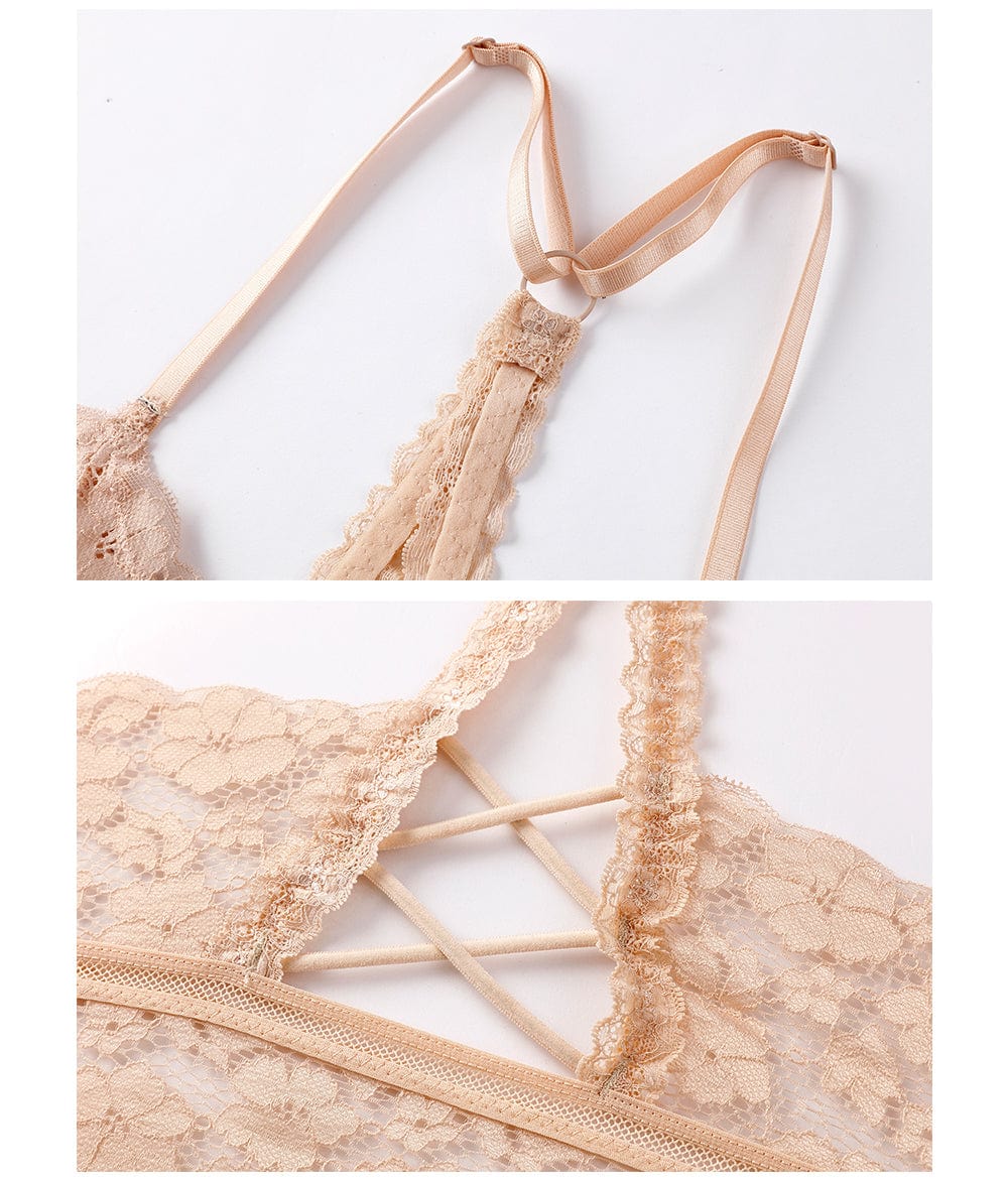 Sujetador push-up de encaje con detalles en espalda - Image 4
