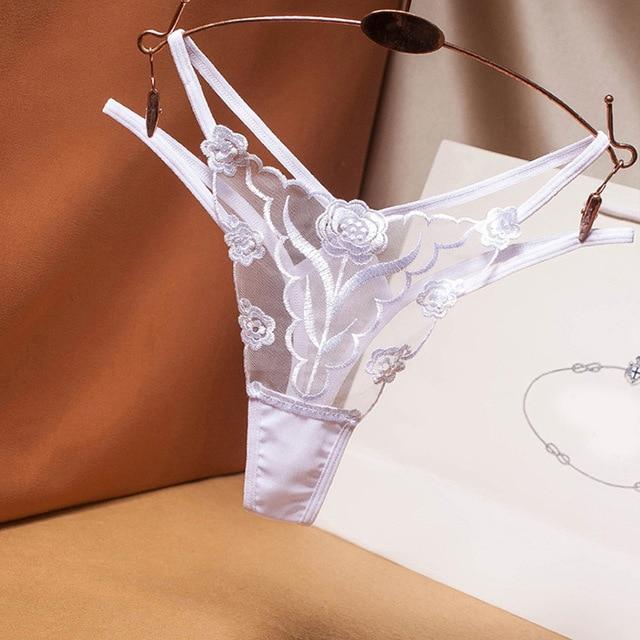 Tanga con bordado de rosas - Image 3