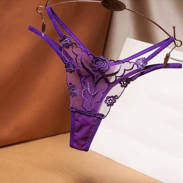 Tanga con bordado de rosas - Image 5