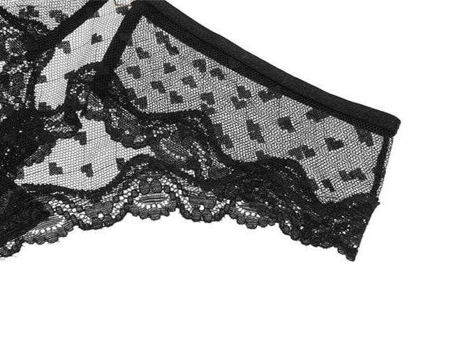 Tanga de malla transparente con corazoncitos - Image 8