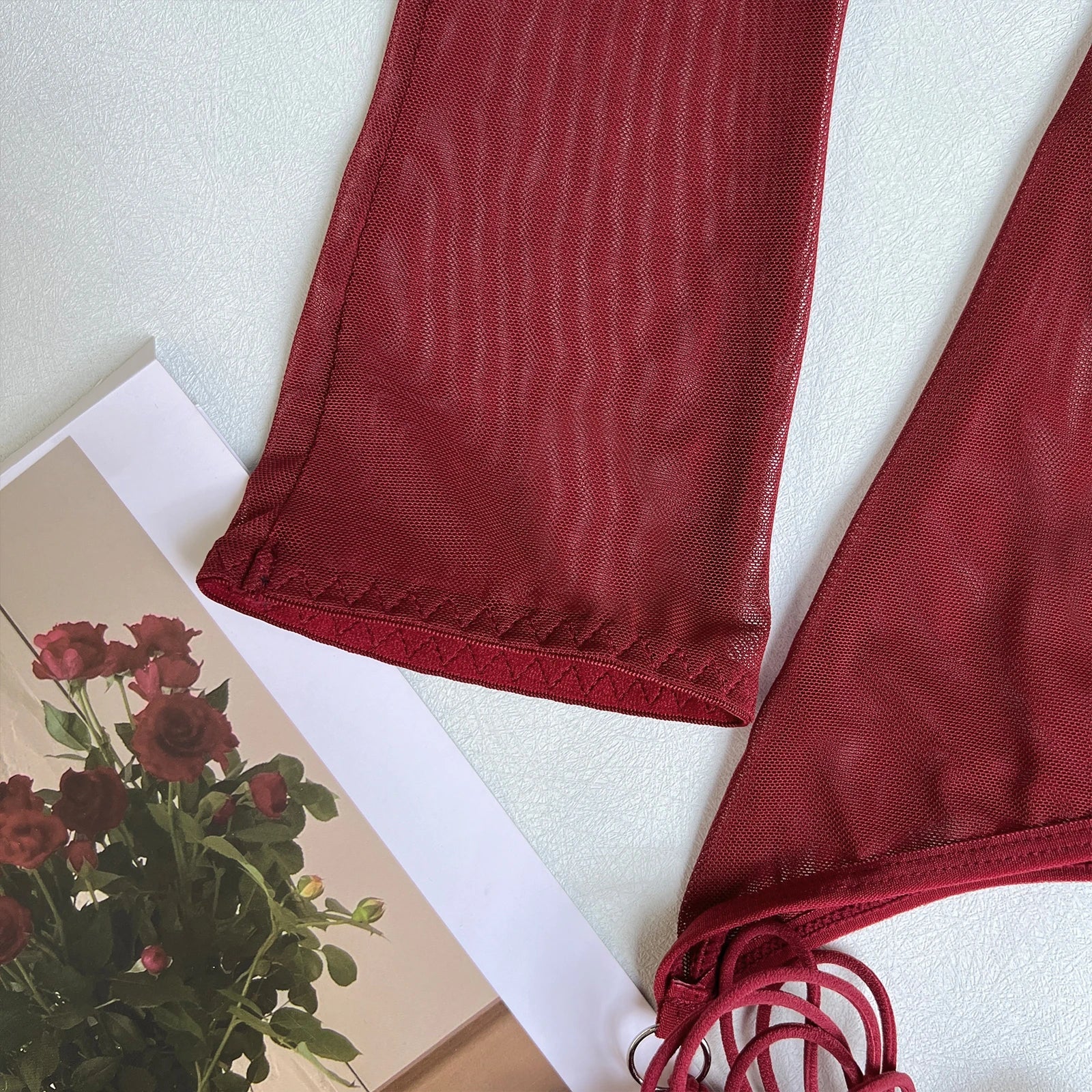 Vestido transparente con braguita y guantes - Image 10