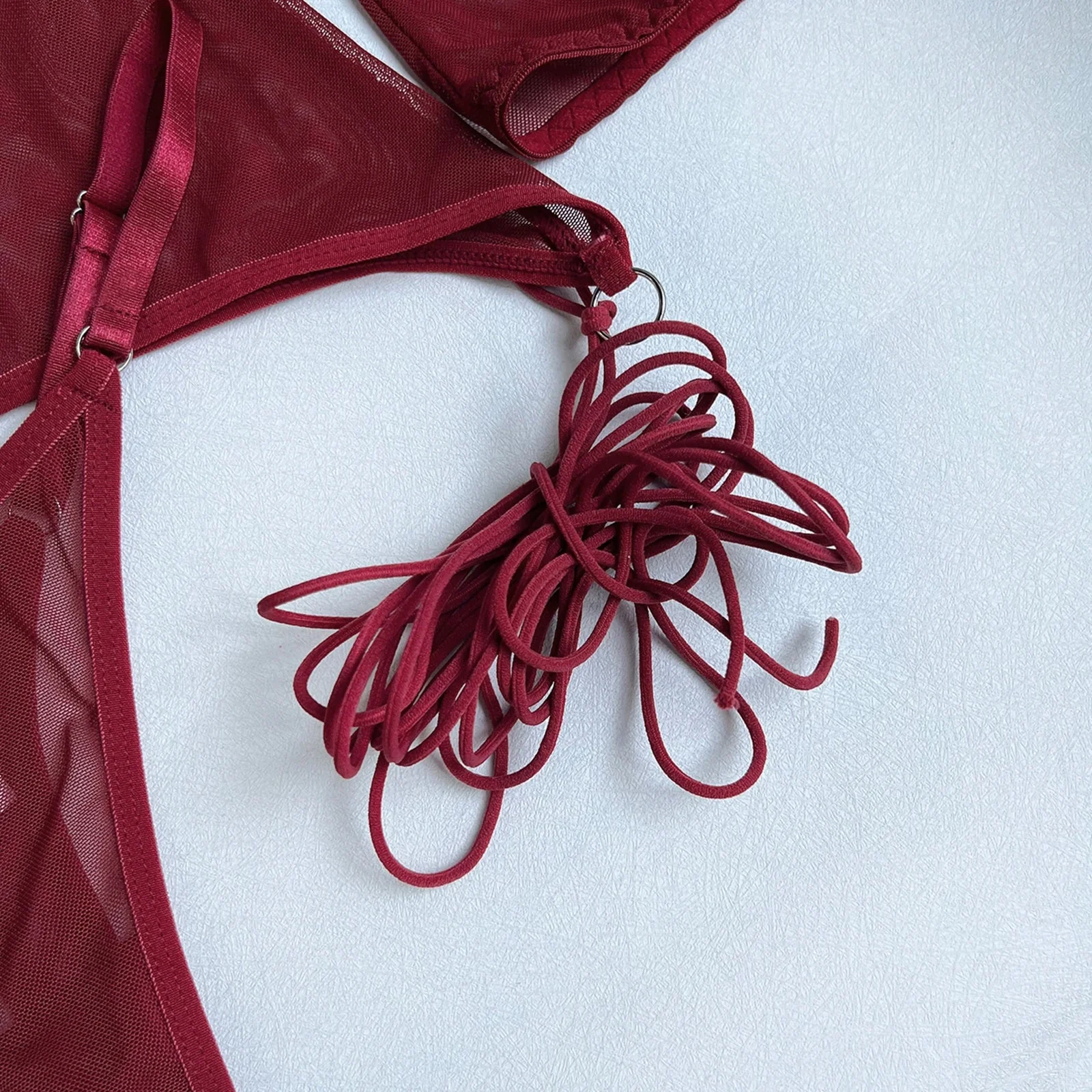 Vestido transparente con braguita y guantes - Image 12